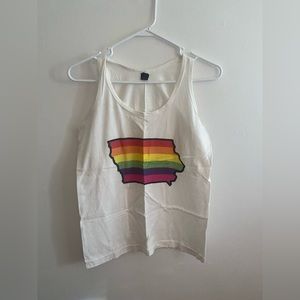 Iowa Rainbow Pride Tank - LGBTQ - Unisex XS